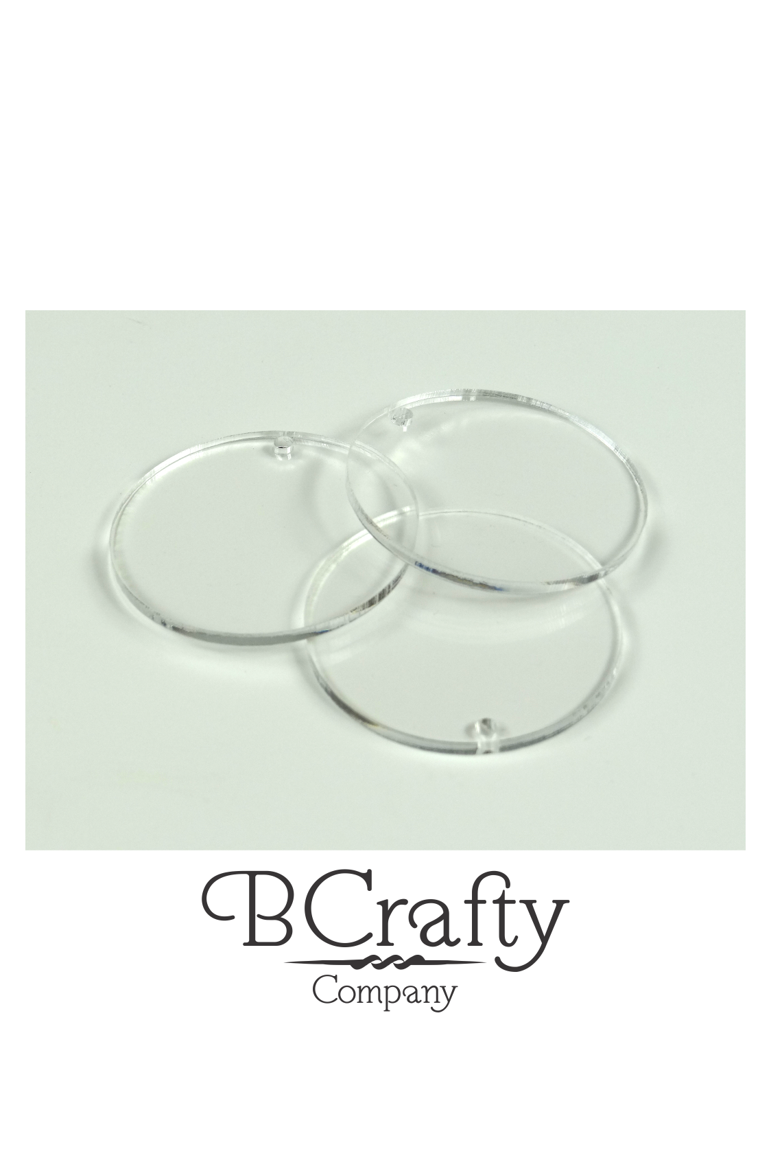 Tupalizy 20pcs Gradient Crystal Clear Acrylic Blanks Keychain Circles Discs for