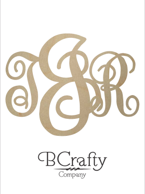 Wooden Monogram KK