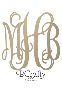 Wooden Monogram Sticker