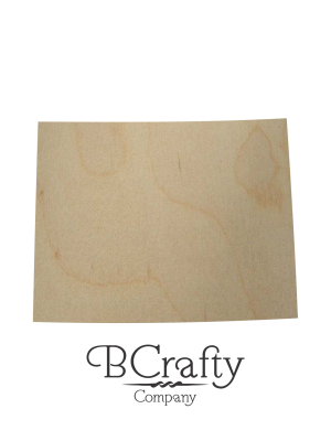 Wooden Wyoming State Shape Cutout