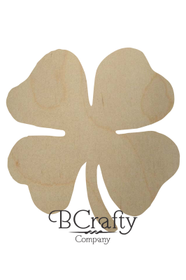 Wooden Four Leaf Clover Cutout