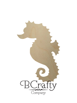 Unfinished Wooden Seahorse Cutout