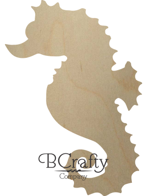 Wooden Seahorse Shape Cutout