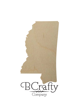 Wooden Mississippi Shape Cutout