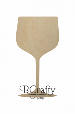 Wooden Wine Glass Shape