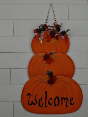 Wooden Reversible Snowman Stacked Pumpkin Cutout