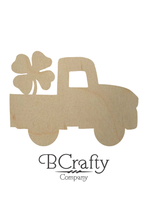 Wooden Pickup w Shamrock Cutout